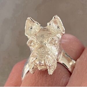 Sterling Silver 925 “Scottie” Scottish Terrier Ring